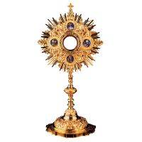 The Blessed Sacrament exposed in a monstrance
