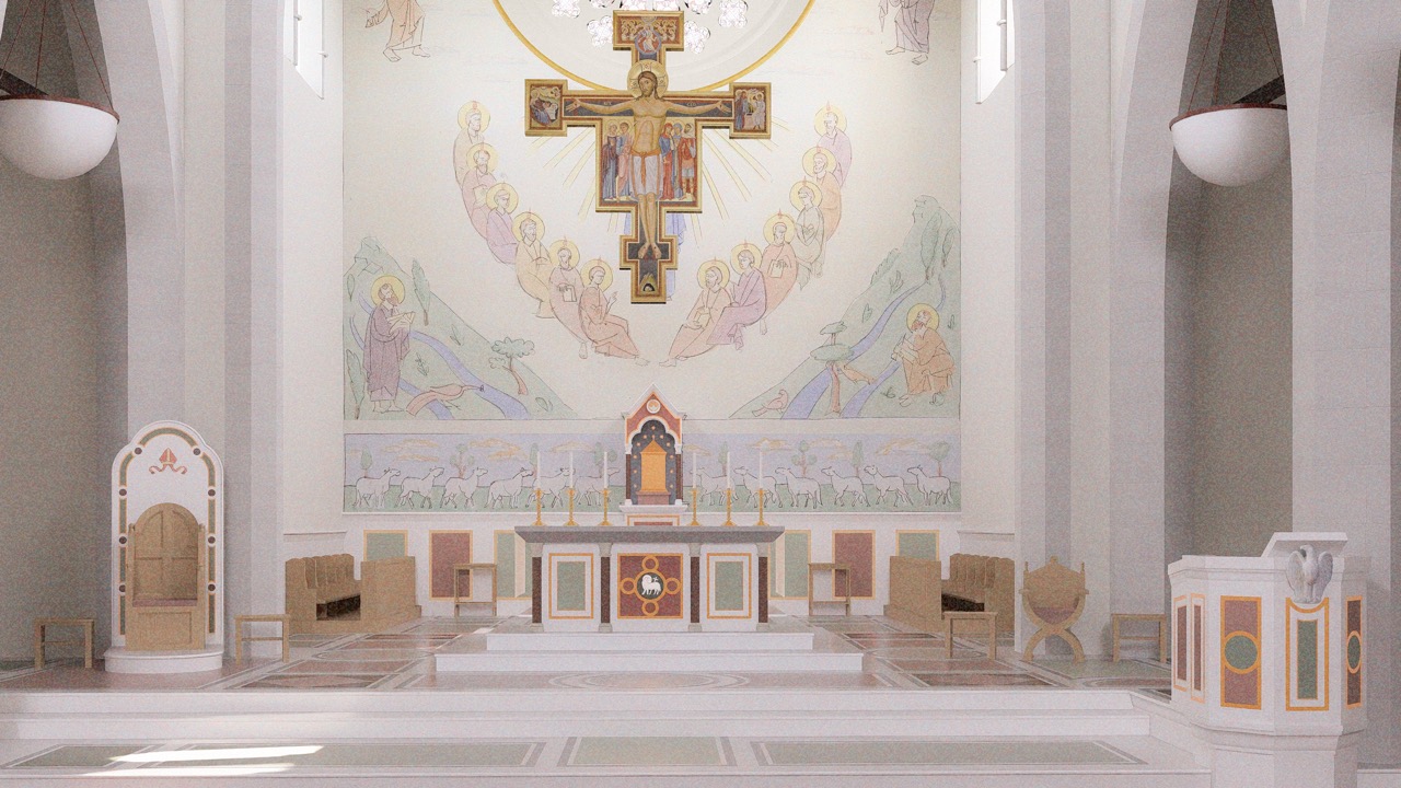Visualisation of the reordered sanctuary at St Mary’s Cathedral