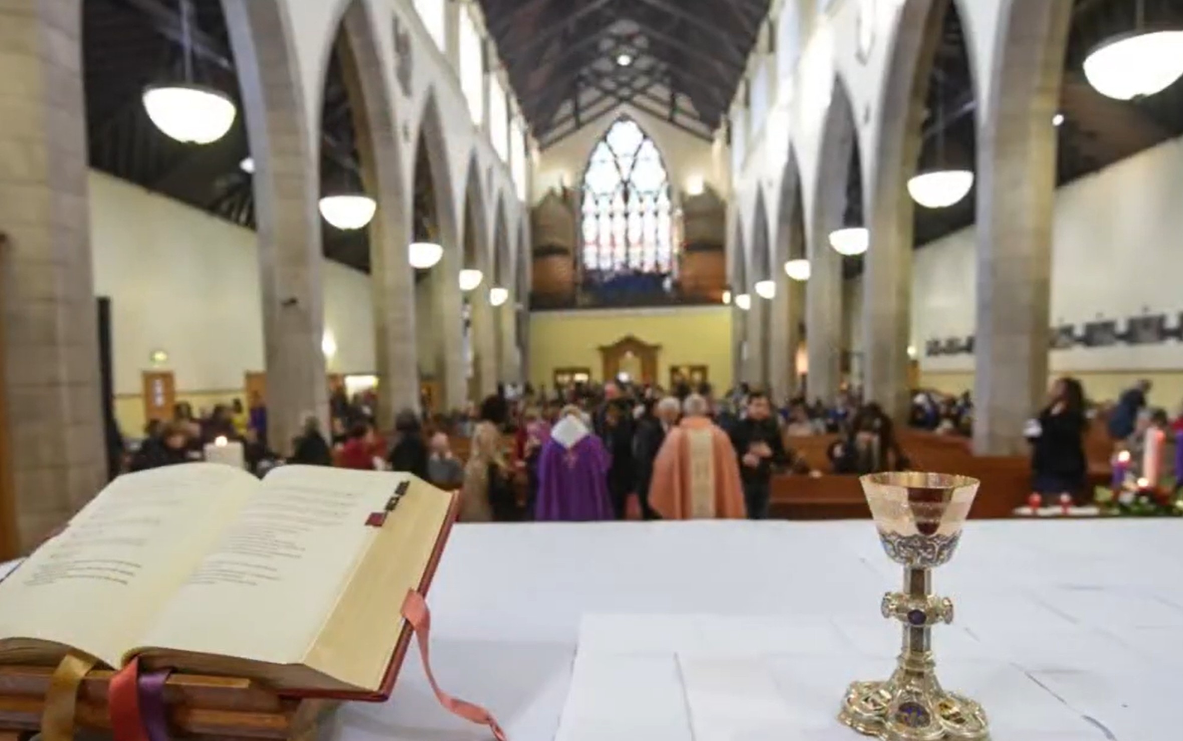 Several hundred people worship in the cathedral every week